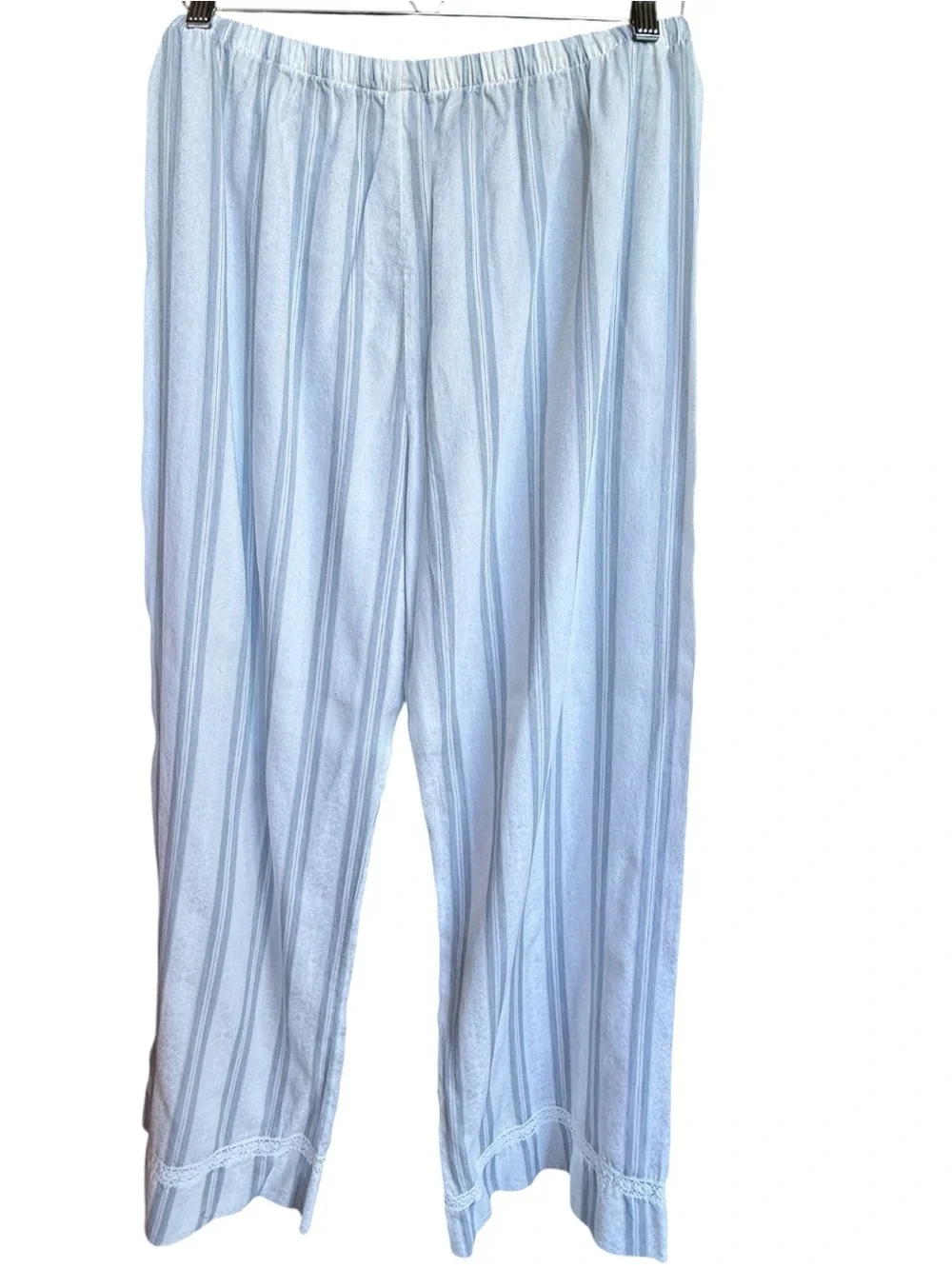 Perfect vintage Oscar de la Renta blue and white pinstripe pajamas 2 piece sz S
